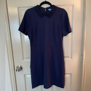 Draper James Navy Lace Collar Persley Dress